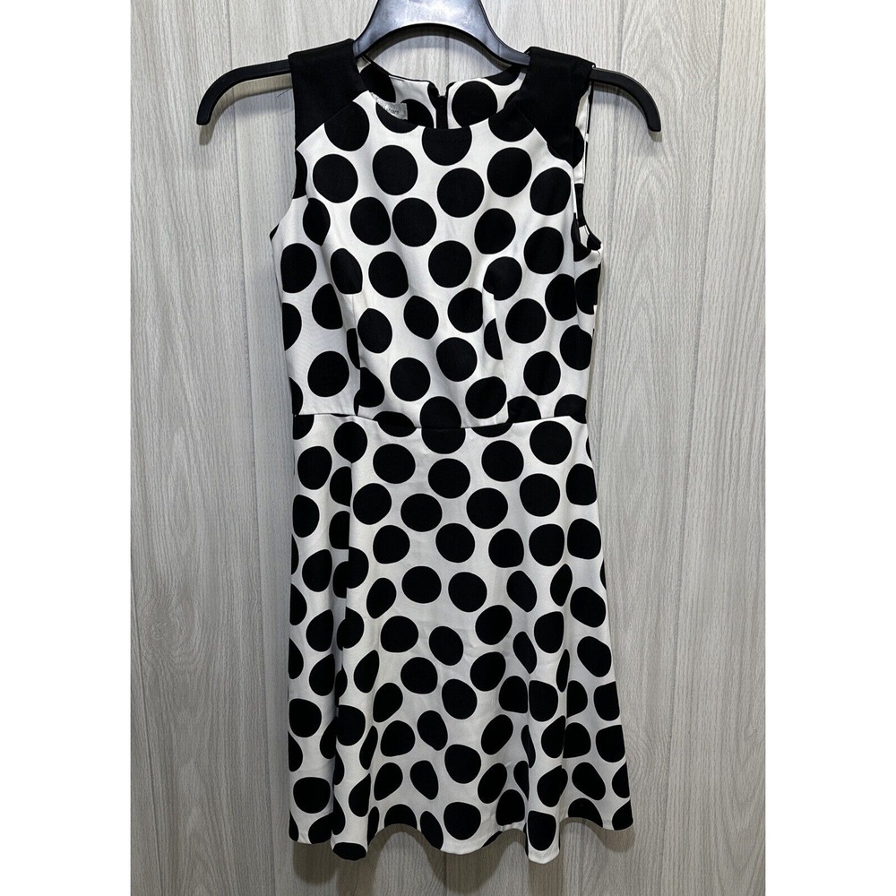 DRESS BARN Women's (Size 4) Sleeveless Polka Dot Stretch Zip Back Dress